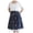 Delftblue, variant on Fiykzur Cotton Long Bistro Half Apron for Woman, Big Pockets, Embroidered Flower, Extra Long Waist Ties, Cook Chore Waitress