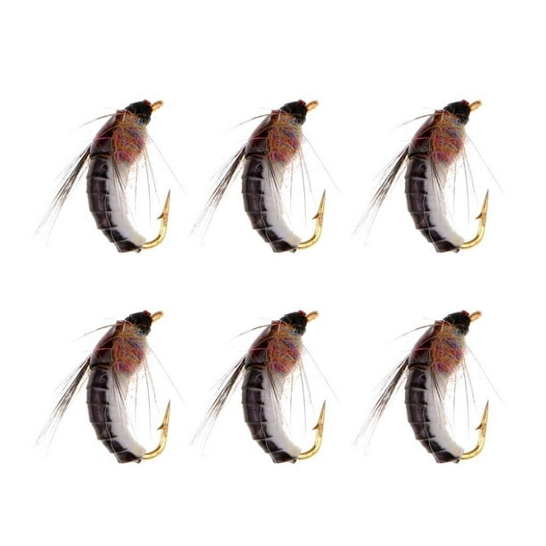 6pcs Trout Fishing Flies Scud Fly Fishing Fly Nymphs Flies 