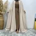 thumbnail image 5 of Women's Soft Elegant Cardigan Elastic Center Ruffle Cardigan With Pockets plus Size Dress Hijab Long Dress Little Girls Maxi Dresses Fashion Summer Skirts Women Long Sleeve Dress Girls Dress Bridal, 5 of 7