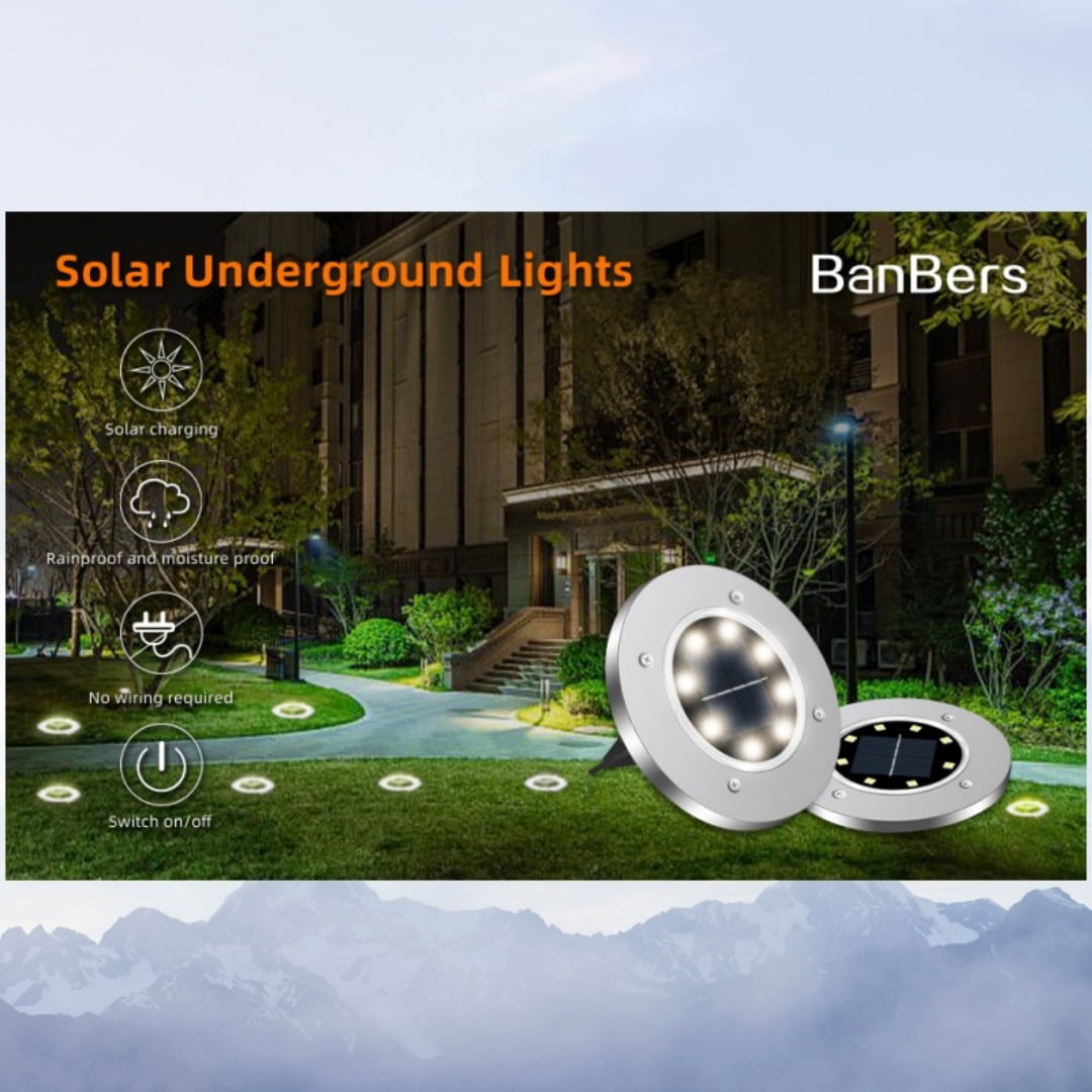 24PCS Solar Ground Lights - Outdoor Waterproof LED Path Lights, White Light for Courtyards & Lawns
