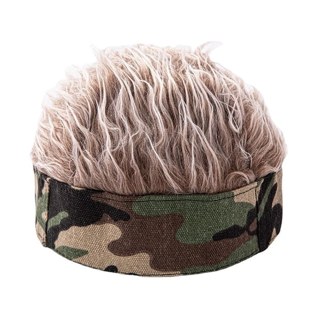 Hip Hop Beanie Hat With Spiked Fake Hair For Men Women Wig Retro Cap L2X ST