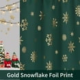 thumbnail image 5 of Christmas Sheer Kitchen Curtains Red-Green Gradient Snowflake Tier Curtains 24 Inch Length Light Filtering Rod Pocket Short Curtains for Bedroom Laundry Room Bathroom, 26" W x 24" L, 2 Panels, 5 of 6