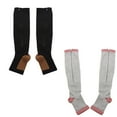 thumbnail image 3 of Unisex Toeless Compression Socks Knee Length Zipper Calf Stockings Zipper Compression Socks Leg Support Stockings, 3 of 6