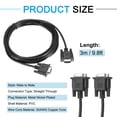 thumbnail image 2 of Uxcell DB9 RS232 Serial Cable, Straight Through RS-232 9 Pin Extension Cable for Data Communication 9.8 ft  Male to Male, 2 of 6