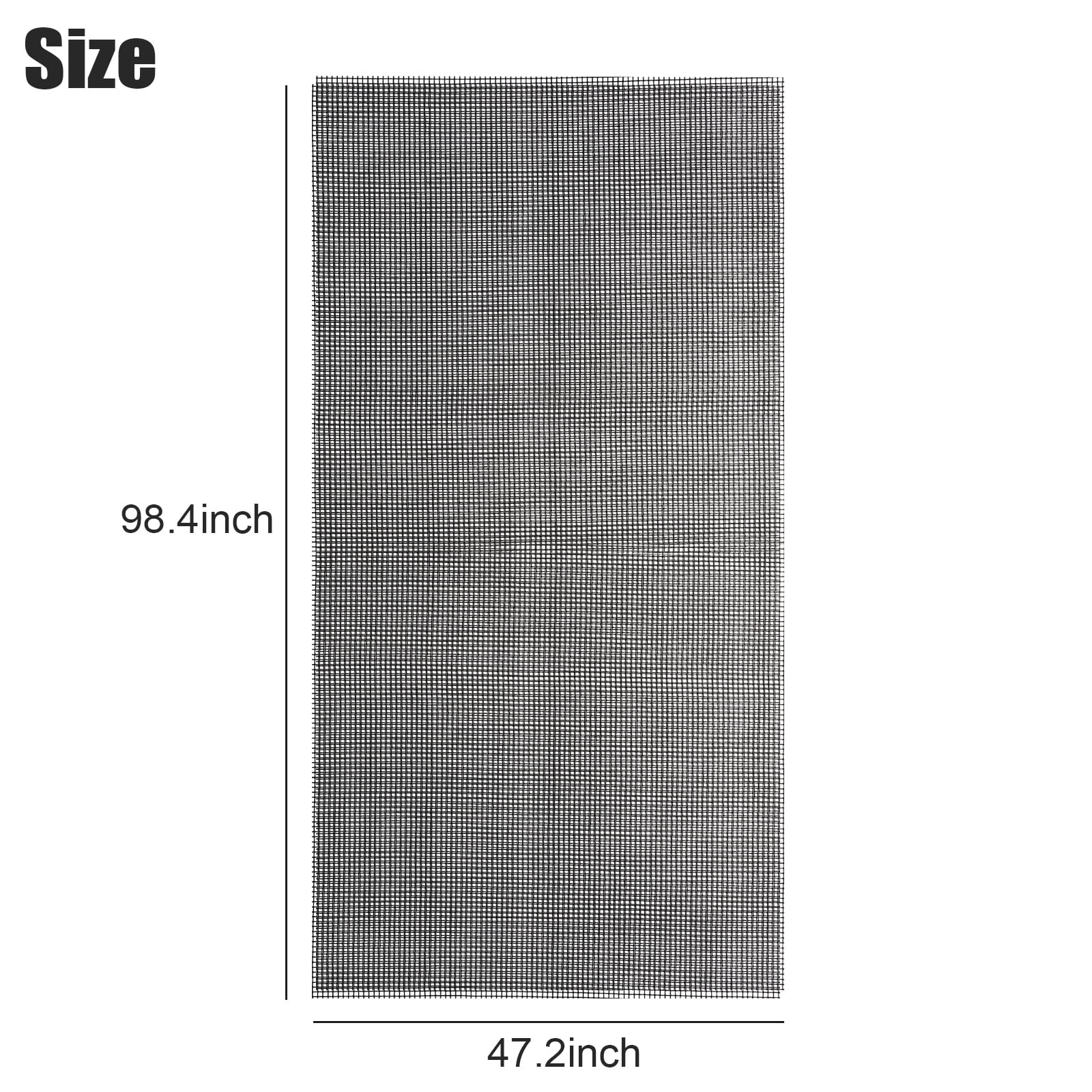 98'' x 47'' Screen, TSV Window Fiberglass Screen Instant Screen Mesh Supply, Pet-Proof Screen Replacement, Screen Roll Device to Keep Bird Away from Home Garden Window