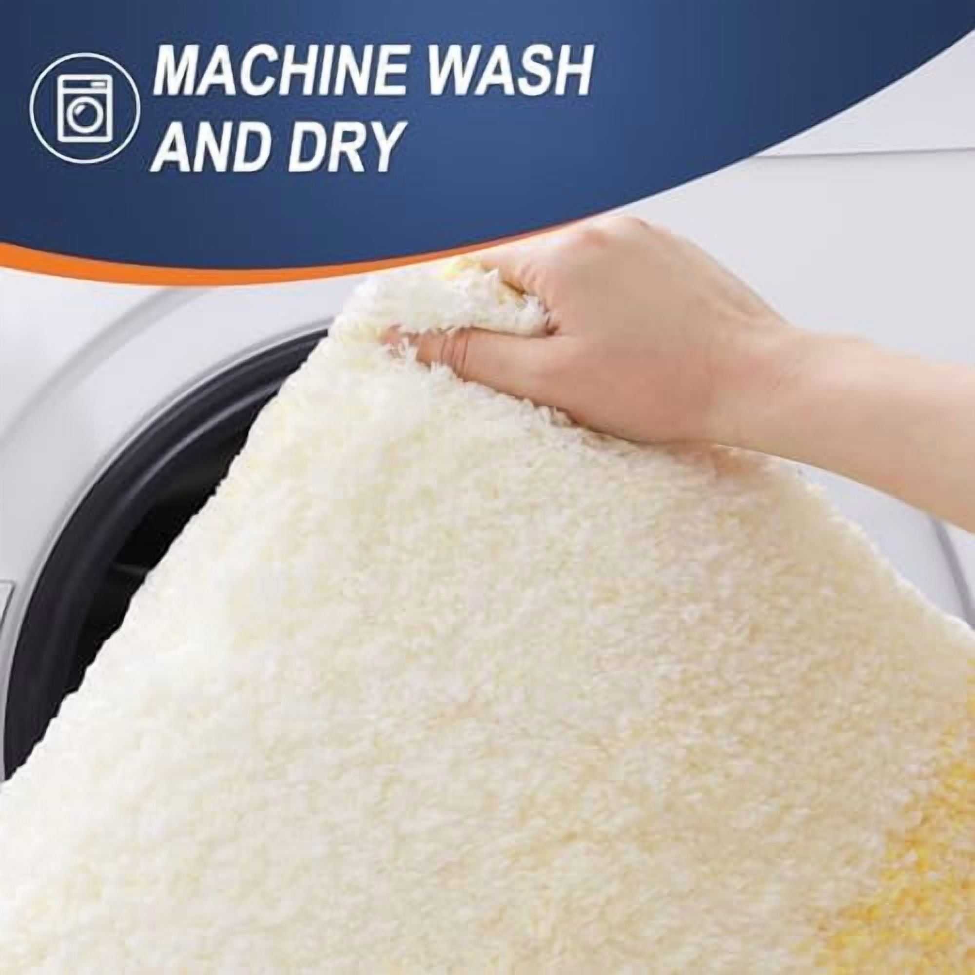 Bathroom Rug Mat 24x16, Extra Soft and Absorbent Microfiber Bath Rugs, Non-Slip Plush Shaggy Bath Carpet, Machine Wash Dry, Bath Mats for Bathroom Floor, Tub and Shower, Yellow