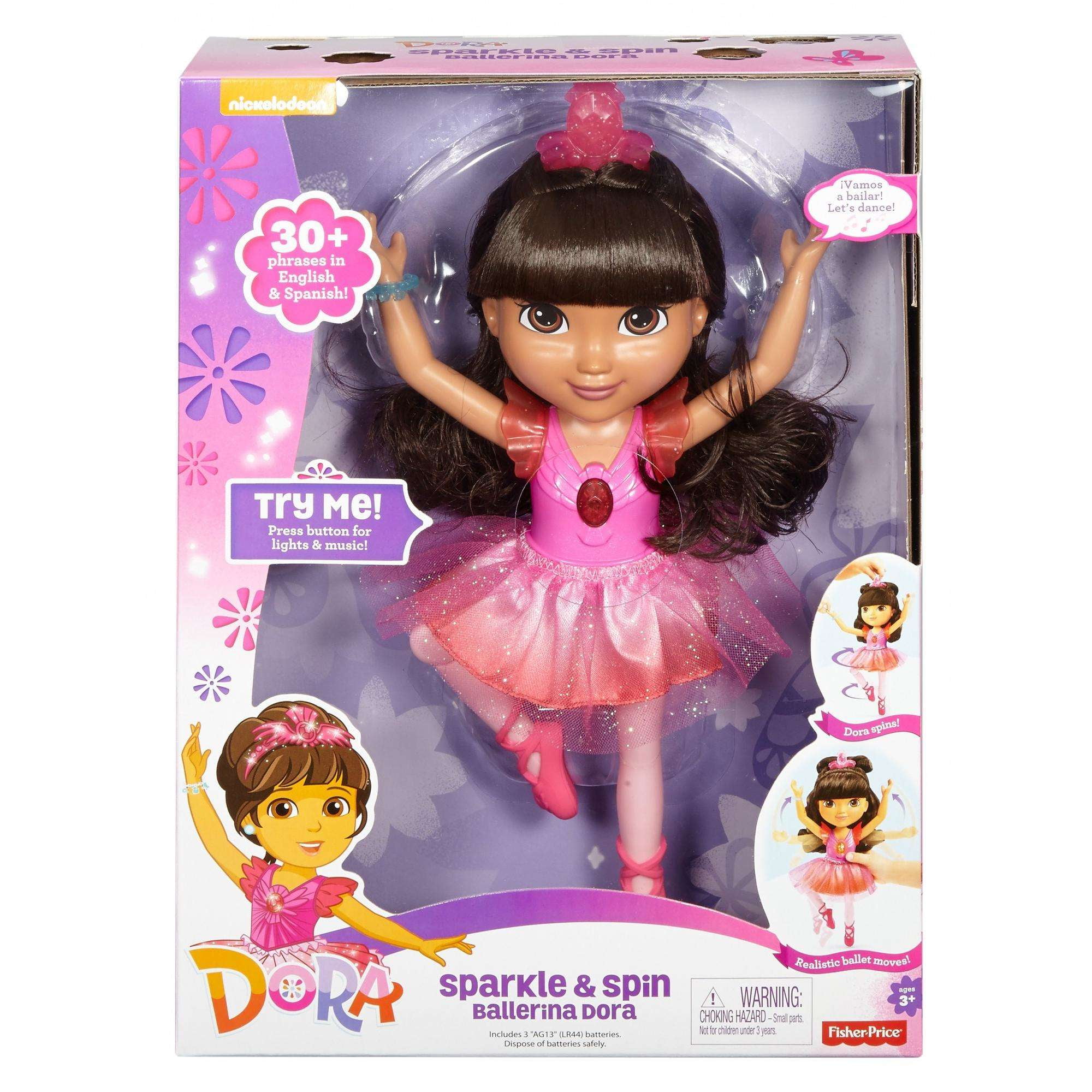 Dora the Explorer Nickelodeon Sparkle & Spin Ballerina Dora Fashion Doll Walmart Inventory