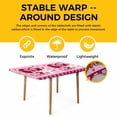 thumbnail image 4 of Happy Valentine's Day Table Cloths for 5 Foot Rectangle Tables, Pink Love Hearts Romantic Patio Waterproof Elastic Fitted Tablecloths, Washable Rectangular Table Cover for Camping, 4 of 8