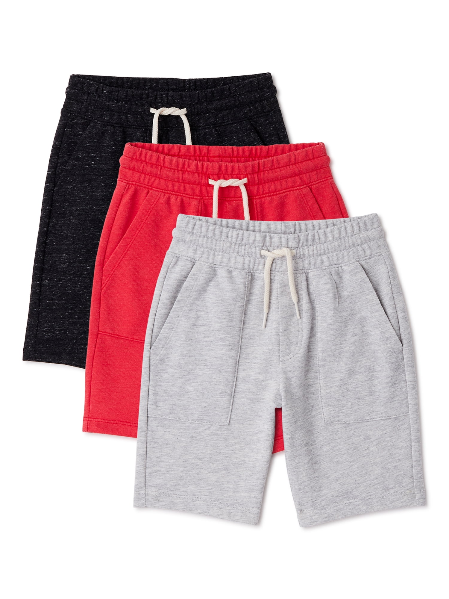 Wonder Nation Boys Knit Shorts, 3-Pack 
