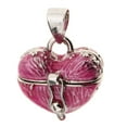 thumbnail image 6 of EHJRE Heart Enamel Pink Cremation Ash Keepsake Urn Pendant Necklace Memorial Jewelry, 6 of 9