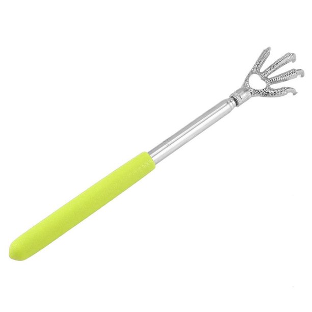 Garra telescópica compacta, masajeador de acero inoxidable, rascador de espalda, 22-58cm, ajustable, masaje de rascado de espalda, garra de mano