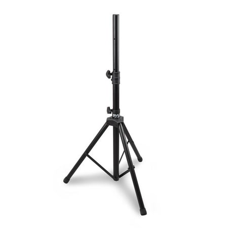 PYLE PSTND1 - Tripod Speaker Stand Holder Mount, Extending Height Adjustable, Rugged Steel (Best Rear Speaker Stands)