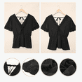 thumbnail image 4 of Blusas peplum para mujer de Joefnel Camisas babydoll Blusas de verano Tops con volantes para mujer Top peplum, 4 of 5