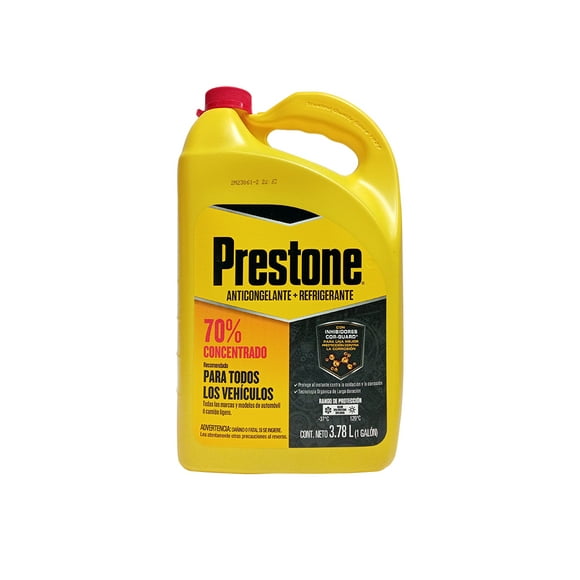 Prestone Anticongelante Cor-Guard 70% Amarillo 3.78 L – Concentrado Alto Rendimiento