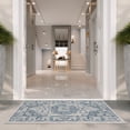 thumbnail image 4 of SAFAVIEH Courtyard Desi Medallion Indoor/Outdoor Area Rug, Grey/Navy, 2'7" x 5', 4 of 10