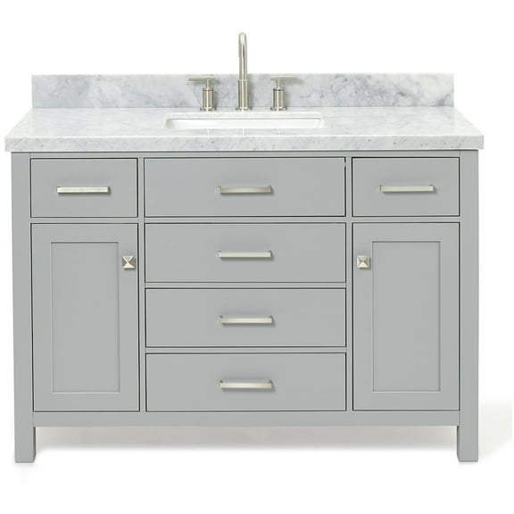 Ariel H049scwrvo Bristol 49" Free Standing Single Rectangular Basin Vanity Set - Grey
