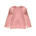 thumbnail image 5 of Gfyviroh Kids Girls Cotton T-shirts Long Sleeve Crew Neck Tops Casual Print Solid Color Pullover Tops,1-10 Years, 5 of 5