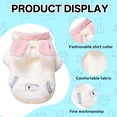 thumbnail image 3 of TELOLY Kitten Clothes,Polyester Girl Dog Clothes for Cats and Dogs Between 11.02 and 14.33 Lbs,Winter Hooded Thickened Warm Bear Dog Apparel & Accessories,White,Xl, 3 of 7