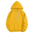 thumbnail image 4 of CIENVNSTG Women's Solid Hoodies Sweatshirt with Pocket Oversized Trendy Pullover Long Sleeve Top Spring Fall Fashion Clothing for Daily Leisure and Casual Outdoor Activities Yellow 3XL, 4 of 6