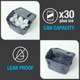 thumbnail image 3 of CleverMade 30 Can Soft-Sided Cooler with Bottle Opener, Gray, 3 of 6