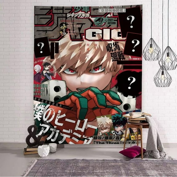 Anime B-Bakugo Katsuki Colorful Tapestry Wall Hanging Bohemian Wall Tapestries Mandala Wall Art Decor