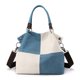 thumbnail image 1 of Bolso de lona informal para mujer, bolso cruzado portátil de moda, bolso de hombro con costuras de moda en contraste de color, bolso para mujer, 1 of 6
