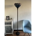thumbnail image 4 of Tiffany Torch Floor Lamp Dragonfly Blue Stained Glass LED Bulb Included For Living Room Bedroom Office Hotel 12"W*12"D*66"H, 4 of 5