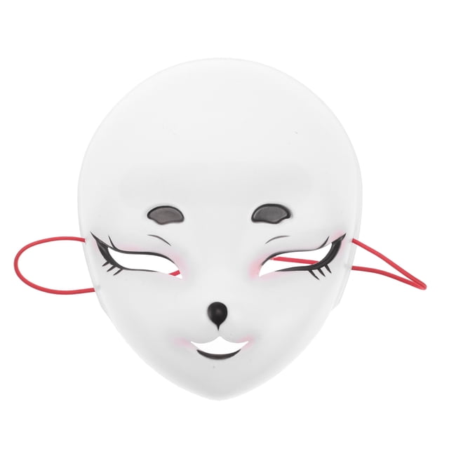 Máscara de plástico en blanco para cosplay, bonita máscara de dibujos animados, accesorio para carnaval, máscara de Halloween, máscara de ojos, máscara blanca para carnaval, máscara en blanco DIY