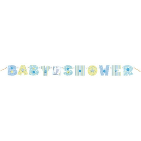 Blue Stitching Baby Shower Jointed Banner