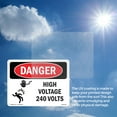thumbnail image 6 of High Voltage 240 Volts OSHA Danger Aluminum Sign 18 Inch x 12 Inch - 5 Pack, 6 of 8