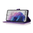 thumbnail image 4 of Shining Wallet Case for Samsung Galaxy S22 with Card Slots Holder Kickstand Flip Folio Cover, Sparkle Bling PU Leather Diamond Heart Love Magnetic Clasp Stylish Case for Women Girls,Purple, 4 of 6