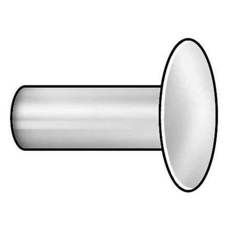 

ZoroSelect Semi-Tubular Rivet Truss Head 3/16 in Dia. 5/16 in L Aluminum Body 100 PK