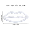 thumbnail image 3 of Lámpara de noche Jadeshay luz de neón LED decoración habitación forma labio Color Blanco cálido, 3 of 8