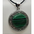 thumbnail image 2 of Malachite Antique Silver Necklace, 2 of 4