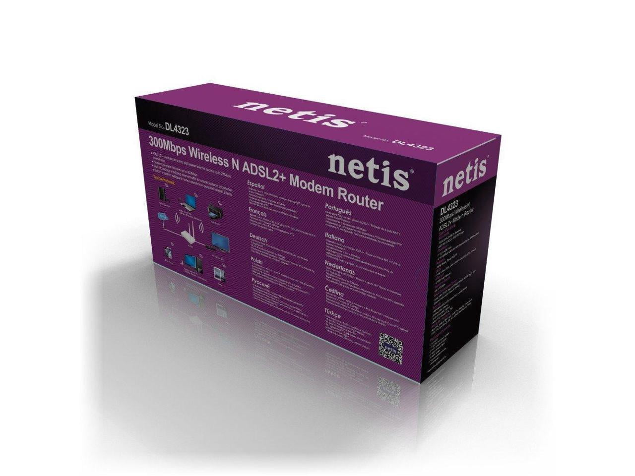 Netis DL4323 300Mbps Wireless N ADSL2+ Modem Router