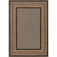 thumbnail image 2 of JONATHAN Y TSN208C-5 Beckett Classic Casual Border Stripe Brown/Dark Gray 5 ft. x 8 ft. Indoor/Outdoor Area Rug, 2 of 10