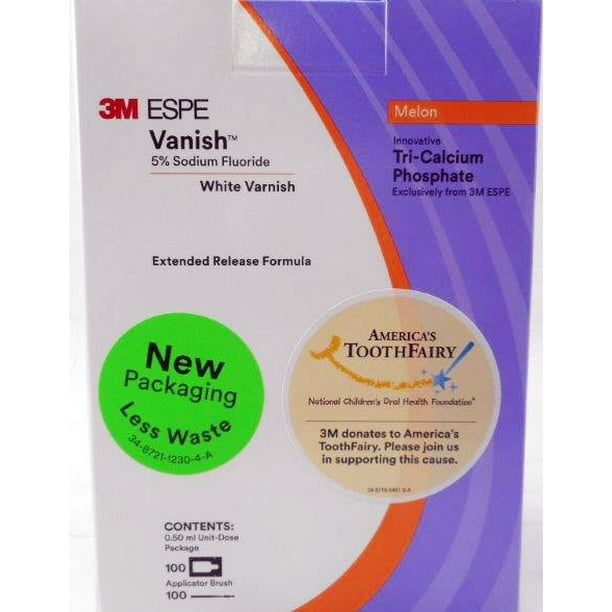 3M ESPE 12150L Vanish 5 Sodium Fluoride White Dental Varnish 100/Pk