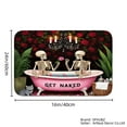 thumbnail image 4 of SPXUBZ Skeletons in Bathtub Non Slip Flannel Floor Mat for Bathroom Kitchen Bedroom Decor 16x24 inch, 4 of 5