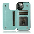thumbnail image 6 of Case Designed for Apple iPhone 11 (2019, 6.1-inch), Mantto [Folio Cover] PU Leather Magnetic Clasp Kickstand&nbsp;Wallet Case with Card Pockets Flip Cover for iPhone 11 6.1 inch, Mint Green, 6 of 9