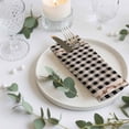 thumbnail image 3 of Cloth Napkins Set of 6 - 20x20 Inches, Western Texas Star Retro Washable Reusable Table Napkins, Country Vintage Black Beige Plaid Soft & Absortbent Dining Napkin for Party Wedding Hotel Restaurant, 3 of 8