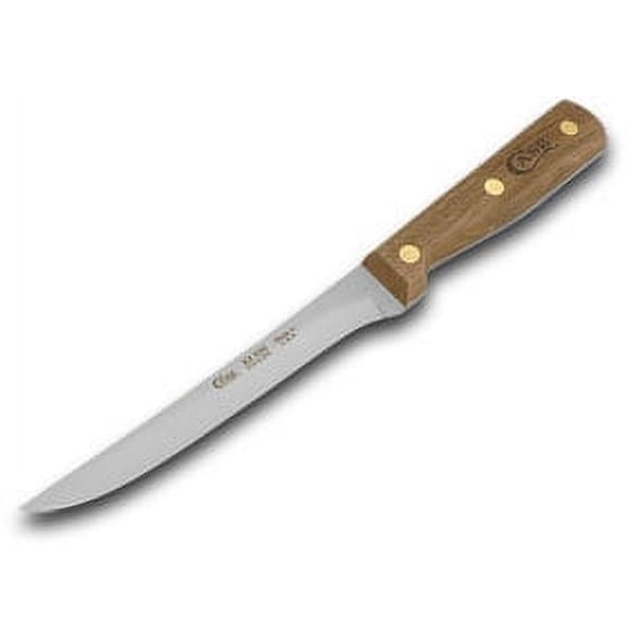Case Kitchen Boning Knife 6" Drop Point Stainless Steel Blade Wood Handle Brown