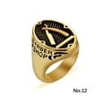 thumbnail image 2 of Qarigey Anillo Vintage moda Unisex cumpleaños boda compromiso playa trabajo tienda vacaciones joyería de moda para mujer hombre Ropa, zapatos y accesorios Miscelánea Oro Talla 12 Qarigey AP015218-06, 2 of 6