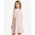 thumbnail image 3 of Billabong Kids Girls Youth Daisy Love Floral Relaxed Fit Tiered Dress (XX-Small, Pink/White), 3 of 7