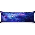 thumbnail image 5 of Galaxy Body Pillow Cover Blue Purple Outer Space Nebula Universe Star Night Starry Sky Long Pillow Case Protector With Zipper Decorative Soft Large Pillow Cases Covers For Bedroom,Couch,20"x54", 5 of 6
