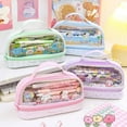 thumbnail image 4 of Cute Pencil Case Kawaii Pencil Case Pencil Case Aesthetic Large Pencil Case Kawaii Study Supplies Pencil Pouch (Blue), 4 of 6