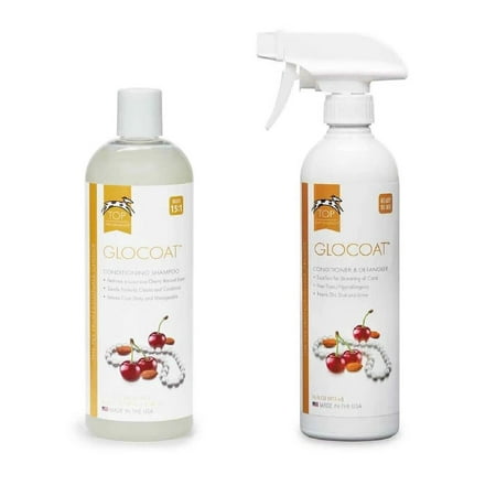 Glo Coat Dog and Cat Shampoo and Conditioner Detangler Pairs Value Packs (16 ounce)