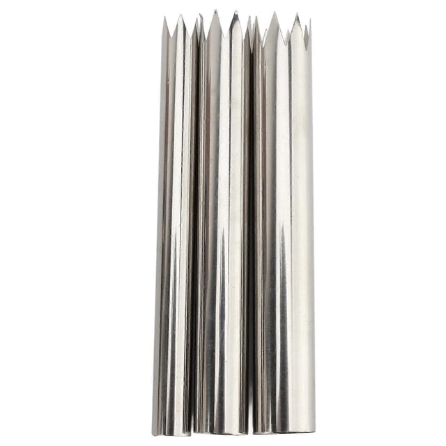 8Pcs Serrated Clay Hole Cutter Stainless Steel Multifunctional Pottery Circle Cutter for Punching Scraping