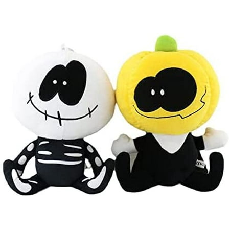 2pc Friday Night Funkin Plush Spooky Slid and Pump Plushies Boyfriend Girlfriend Pico Whitty Soft Stuffed Dolls for Home Decoration Birthday Gift game toy (Stick and Pump)