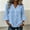 Light Blue women fall winter blouses a1, variant on thefmos Women's Fall Winter V Neck 3/4 Sleeve Blouses Ruffle Button Down Casual Solid Tops Loose Pullover Sweater Shirts for Work Travel, Green M
