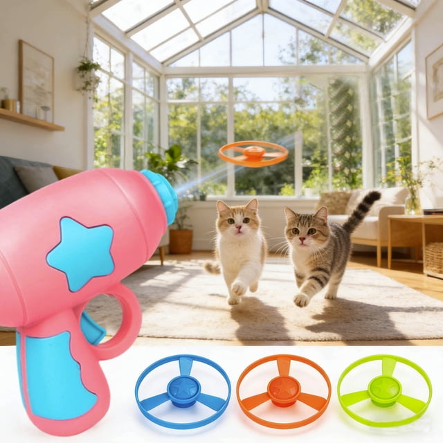 BotaniNest Catapult Interactive Cat & Outdoor Flying Saucer Catapult For Exercise & Night Play For Hobbyists & Lovers